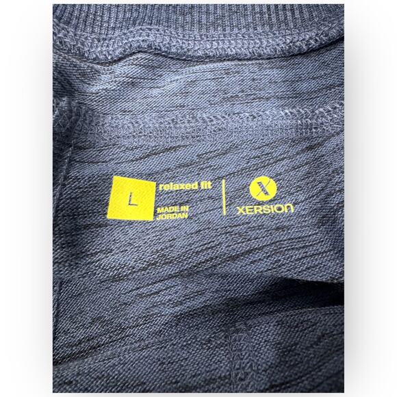 NWT Xersion Women’s Relaxed Fit Cropped Jogger Pants – Blue Space Dye – Size L - Picture 4 of 6